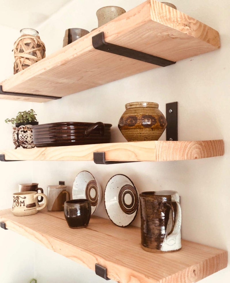 MY RUSTIC Shelf Brackets 10 inch for Shelves, Hook Iron Heavy Duty Shelf Brackets, J Bracket, Metal Shelf Bracket, Industrial Shelf Bracket, Modern Shelf Bracket (4 Pack) - Image 5